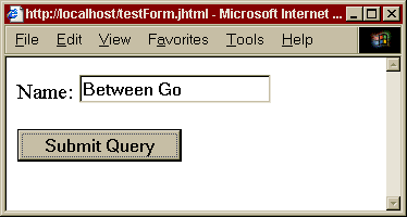 test form with only one input field